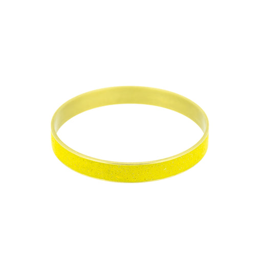 Mustard Yellow Pigmented Concrete Brass Bangle Bracelet Broad Gauge 3/8" or 12mm width